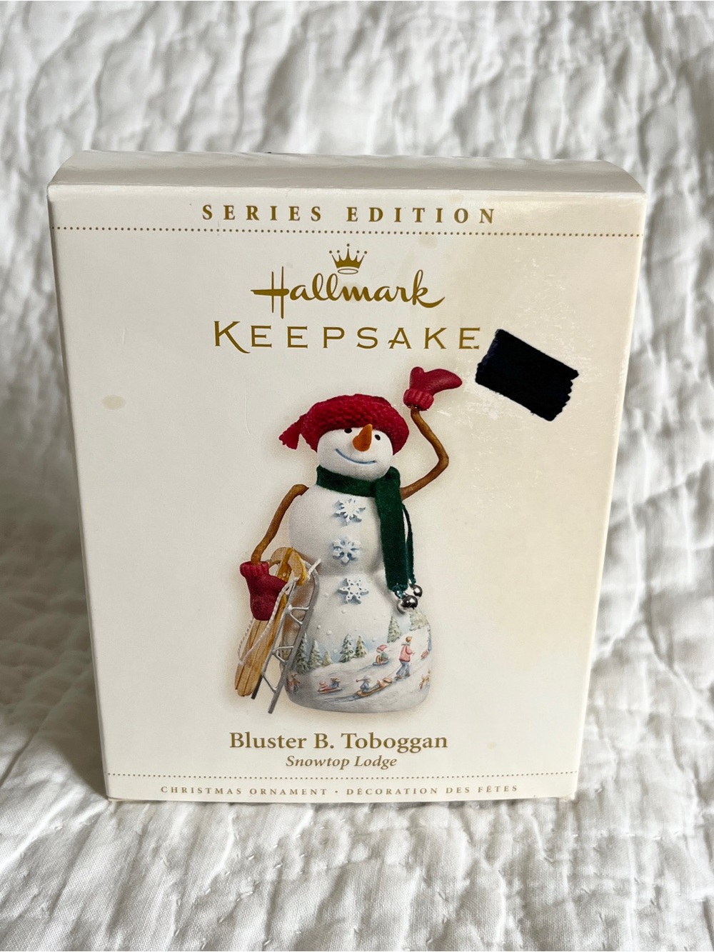 NEW Hallmark Bluster B Toboggan 2006 Snowtop Lodge Ornament #2 Christmas Box